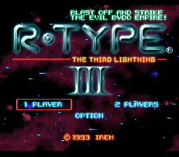R-Type III - The Third Lightning (Japan) Title Screen
